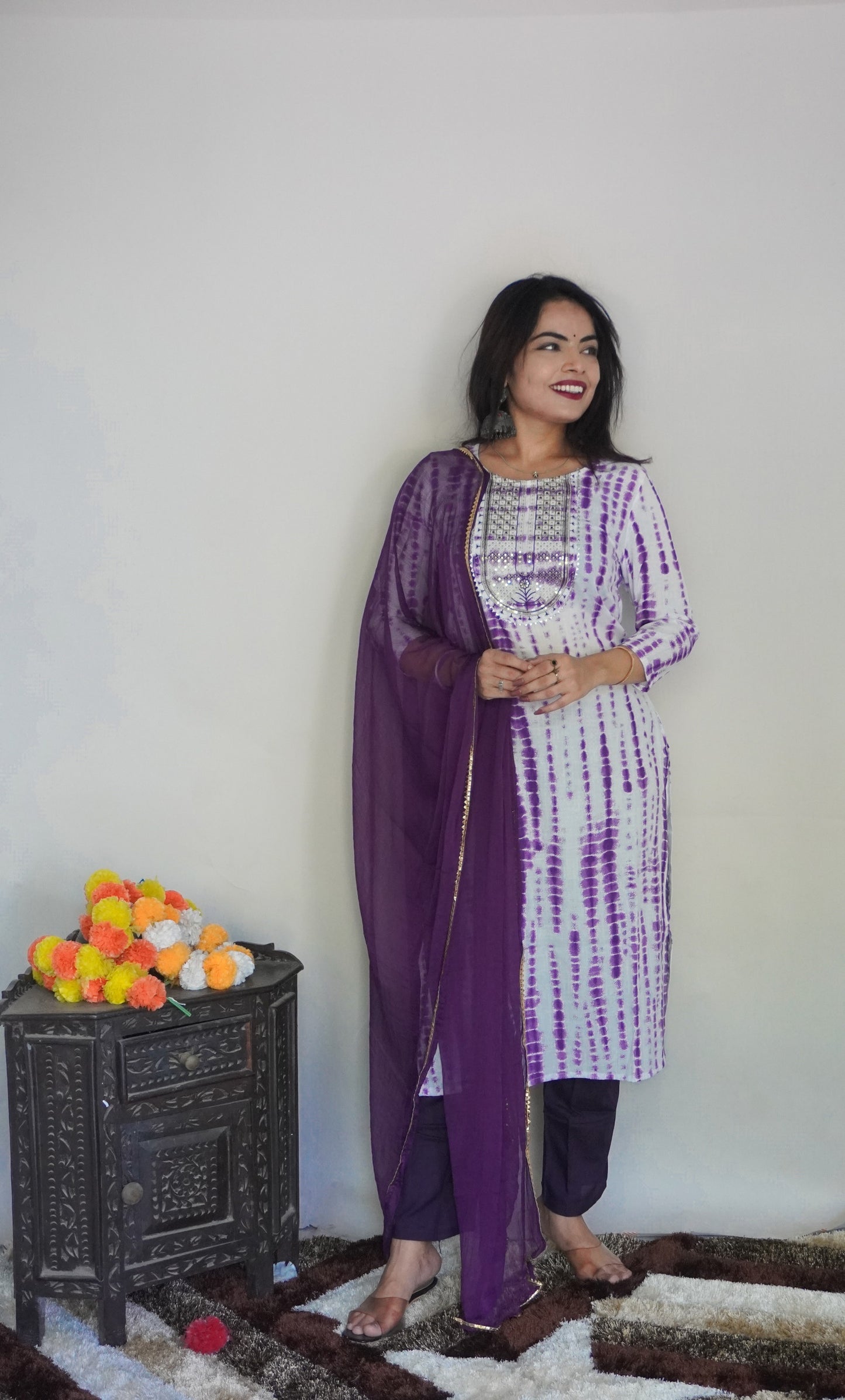 New Beautiful Design Rayon Suit With Pant Dropshipera