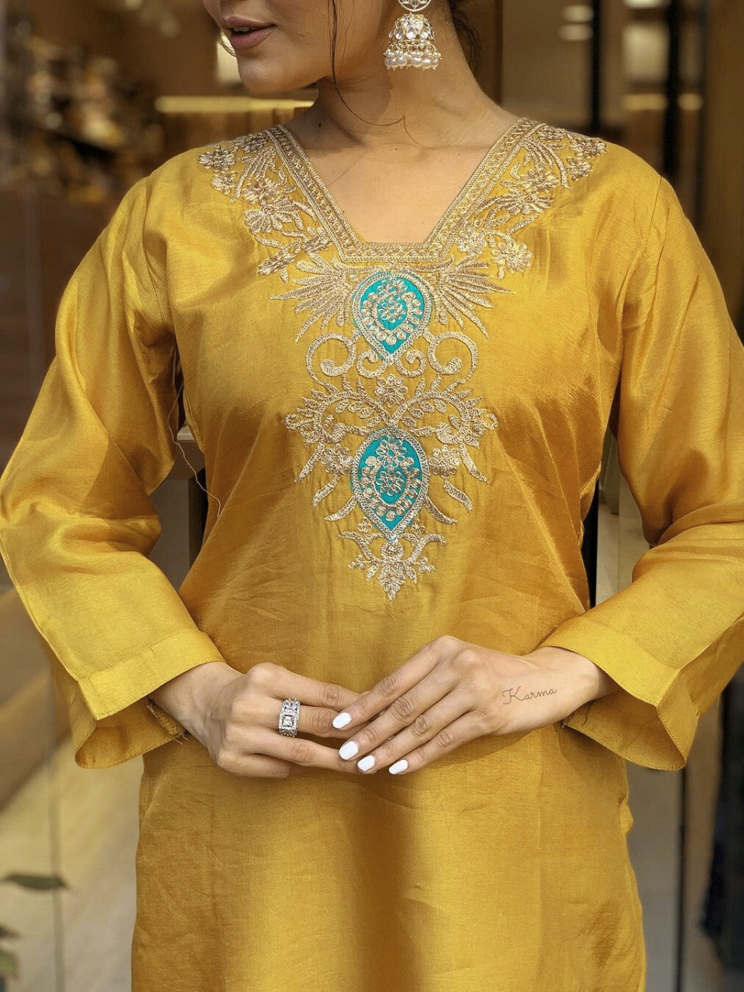 Beautiful Women's Viscous  Kurta With Pant And Cut Work Dupatta Dropshipera