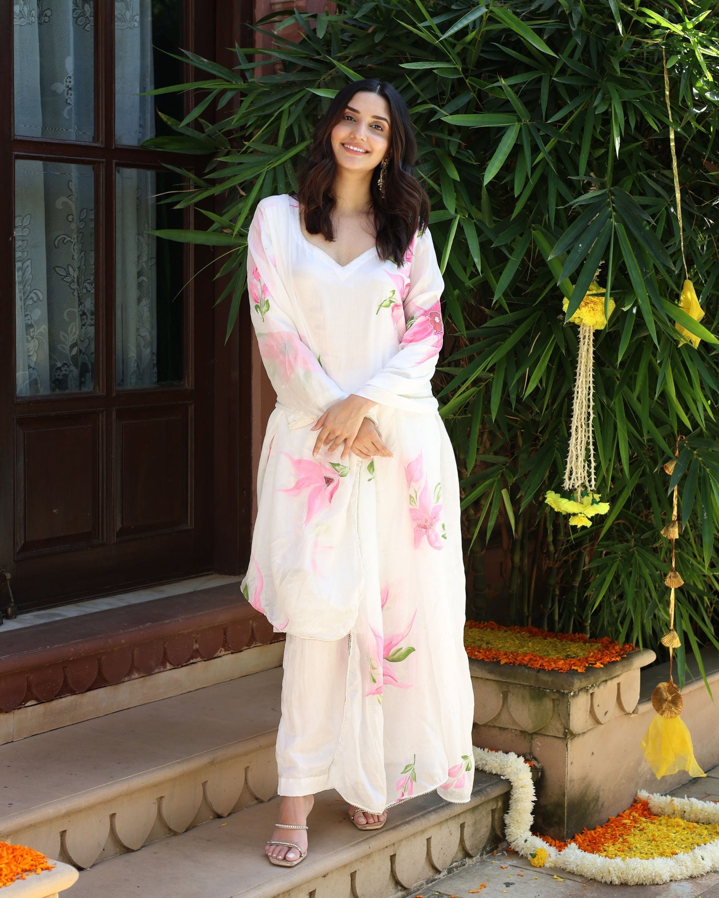 Women Embroidery Pure Tebby Silk Digital Printed kurta And Dupatta With Pant Dropshipera