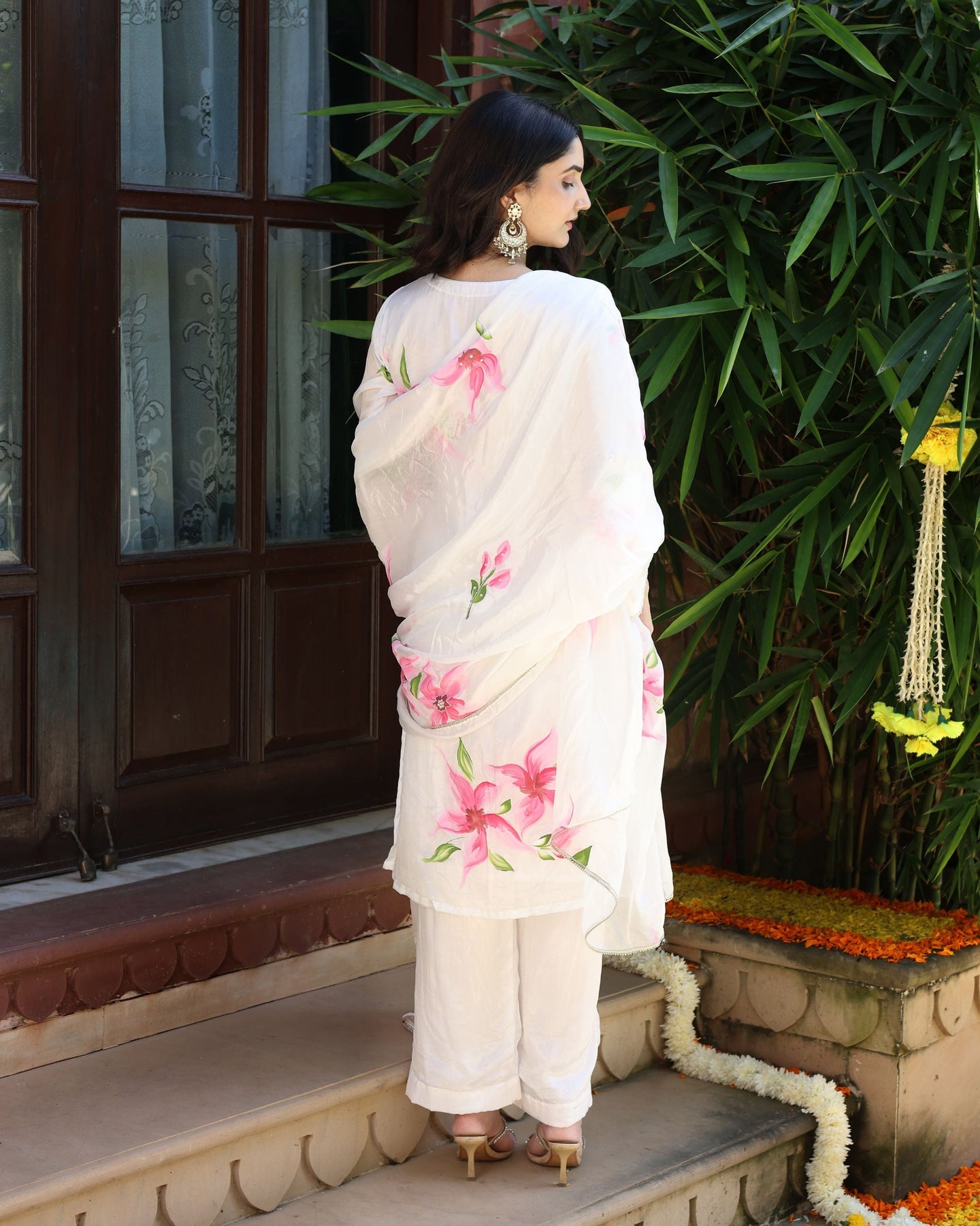 Women Embroidery Pure Tebby Silk Digital Printed kurta And Dupatta With Pant Dropshipera