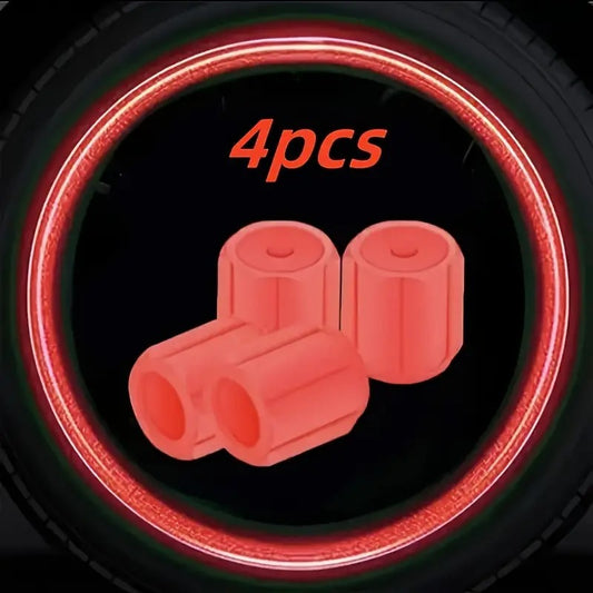 Glow Radium Light Resistant Tire Pressure Caps ( 4 PCS ) Mojo