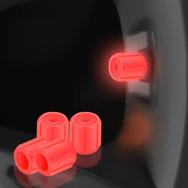 Glow Radium Light Resistant Tire Pressure Caps ( 4 PCS ) Mojo