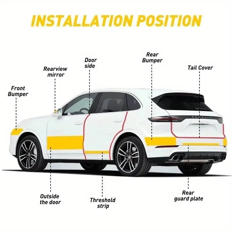 High Gloss Anti Scratch Black Carbon Fiber Paint Protection Film Tape Mojo