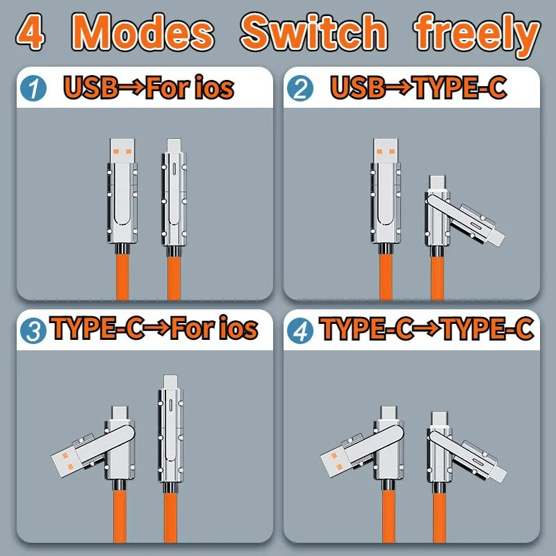 4 in 1 data cable & Accessories With USB Type-C Mojo