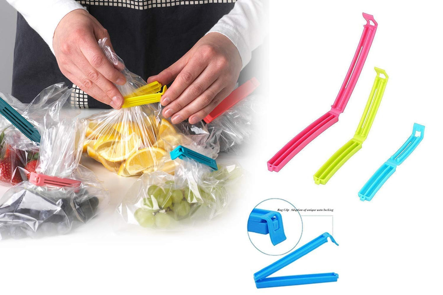 Plastic Bag Food Clips (18 Pcs) Mojo