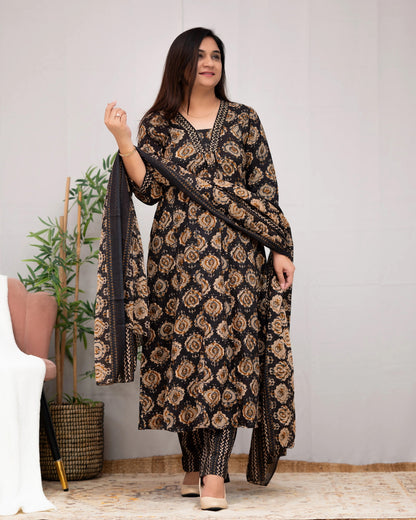 Beautiful Rayon Kurti With Bottom And Dupatta Dropshipera
