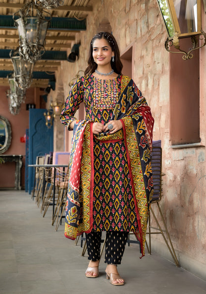 Beautiful Designer  Rayon Full Stiched Kurti Pant with Dupatta Dropshipera