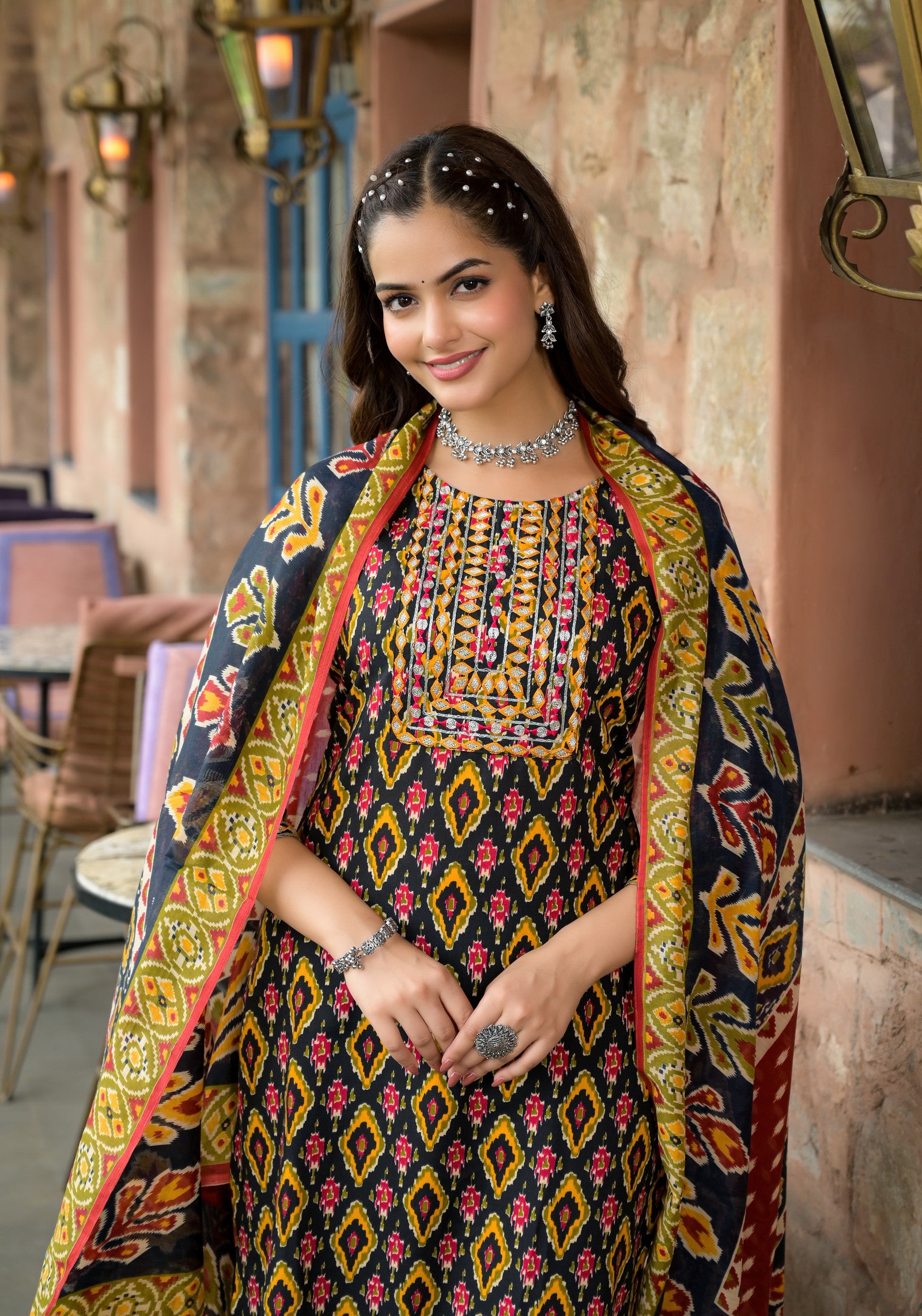 Beautiful Designer  Rayon Full Stiched Kurti Pant with Dupatta Dropshipera
