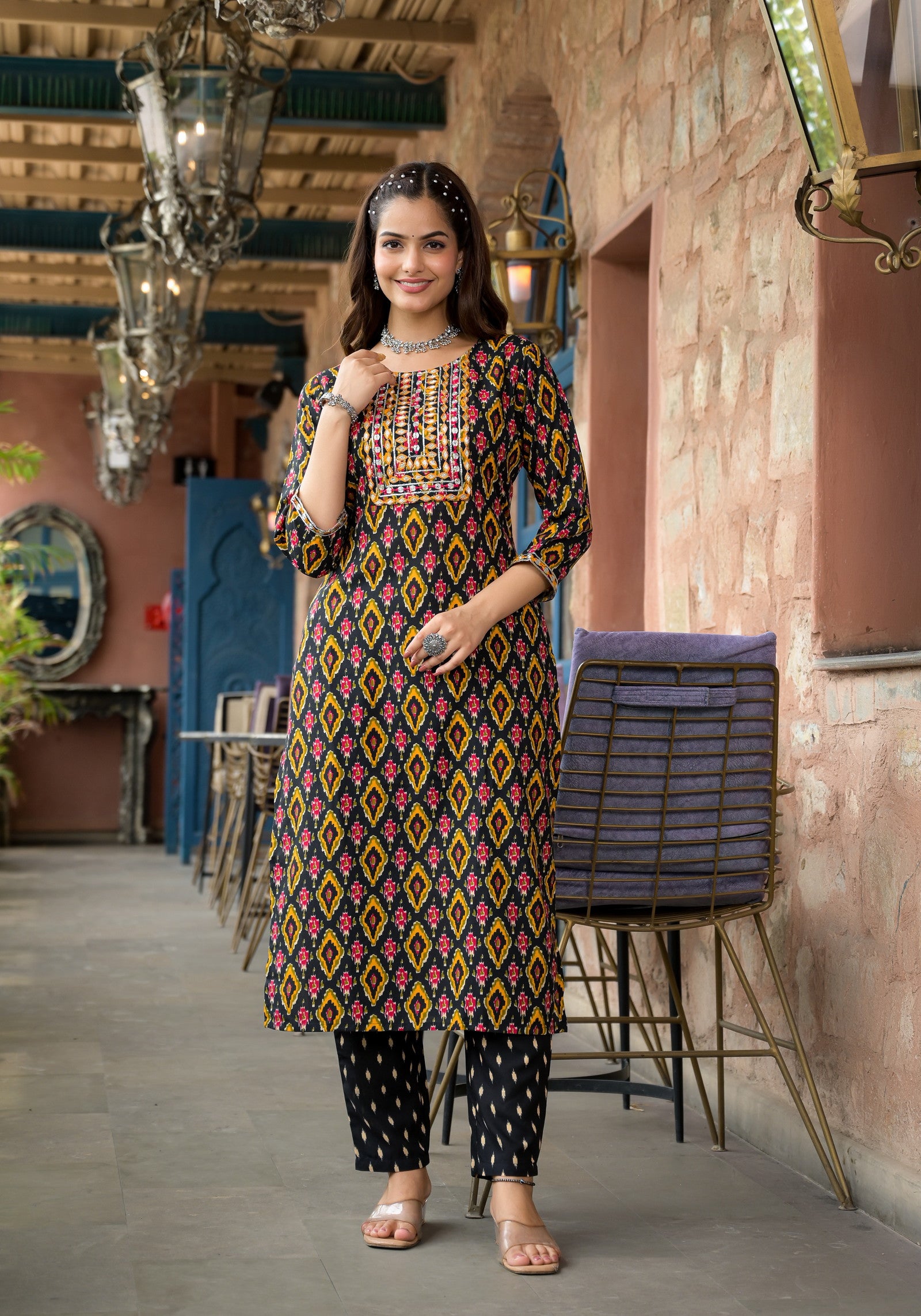Beautiful Designer  Rayon Full Stiched Kurti Pant with Dupatta Dropshipera