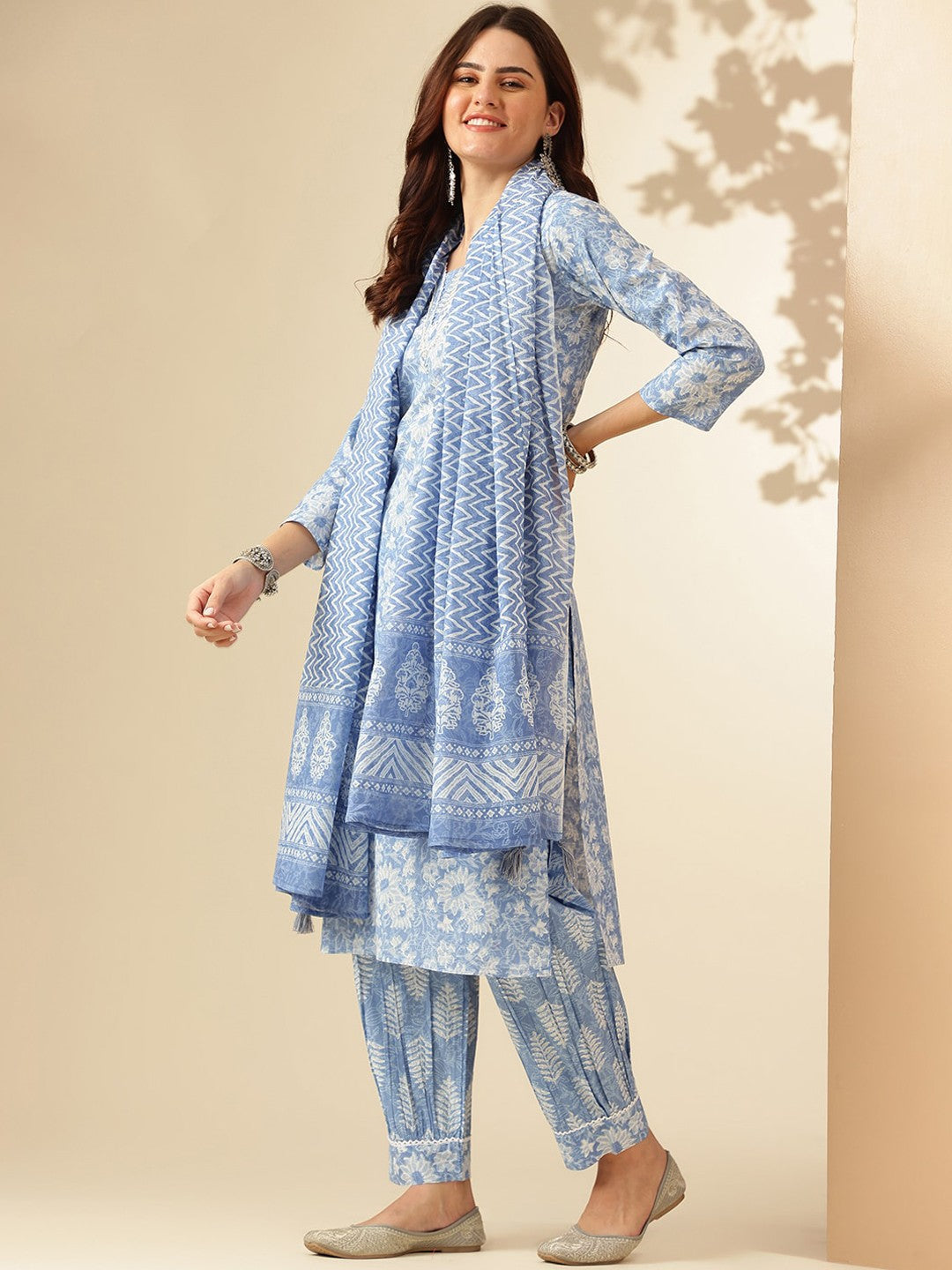 Women's Rayon Kurta Set With Printed Dupatta Set Dropshipera