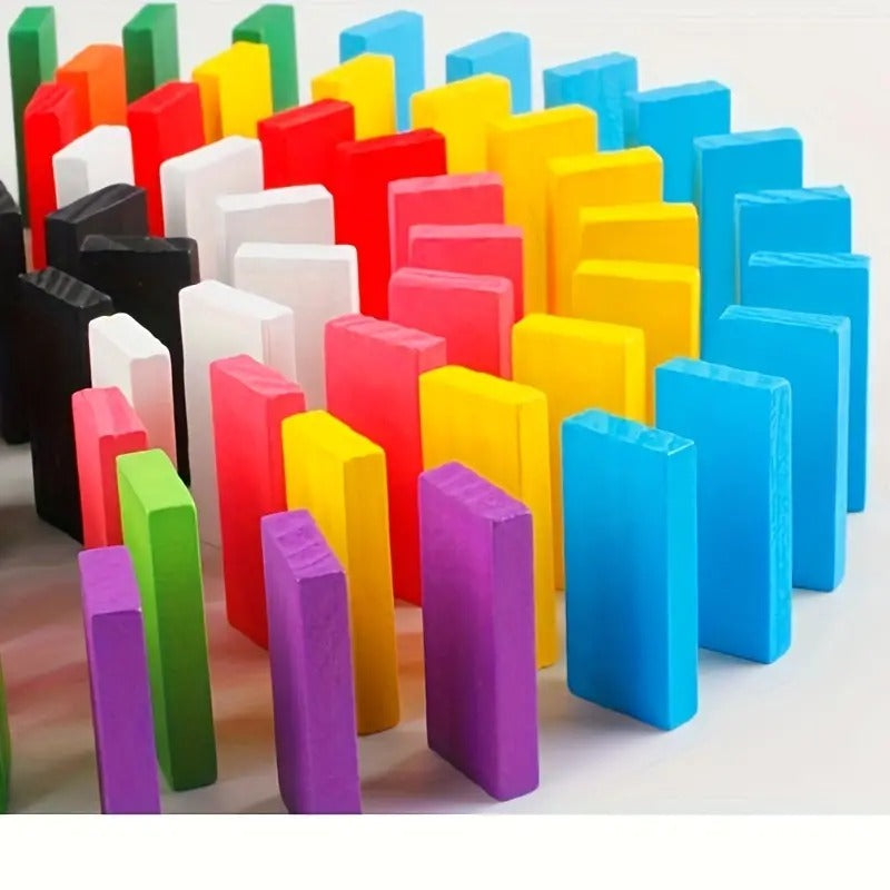 Colorful Wooden Domino Block Set Mojo