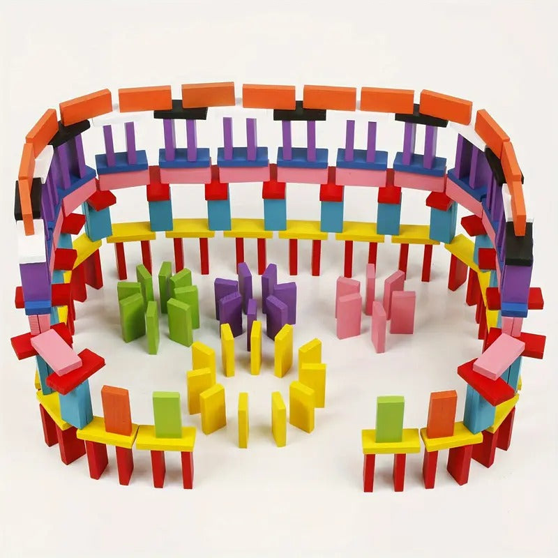 Colorful Wooden Domino Block Set Mojo