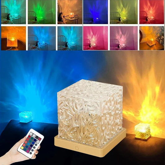 LED 3D Ocean Wave Projector Night Lamp Water Ripple Light Northern Lights 16702