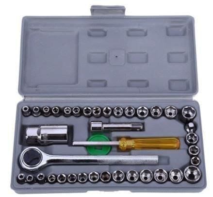 40 in 1 Pcs Wrench Tool Kit & Screwdriver and Socket Set Automobile Motorcycle Tool Box 18052