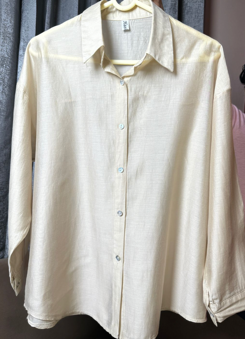 Full Sleeves Shirt for Men (Beige, Free Size) (Test SKU) 1238