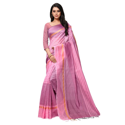 Women Designer Saree (Peach, 6.3 m) 16135