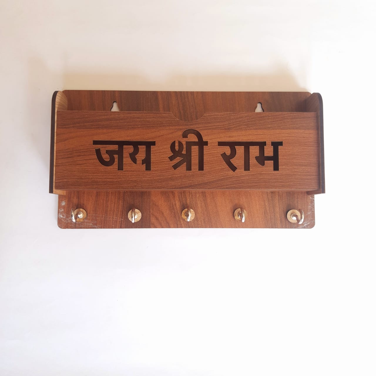 Jay Shree Ram Wooden Phone Stand & Keyholder 18309