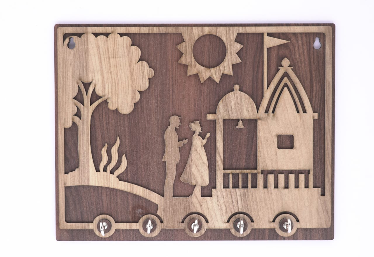 Temple Wooden Keyholder 18309