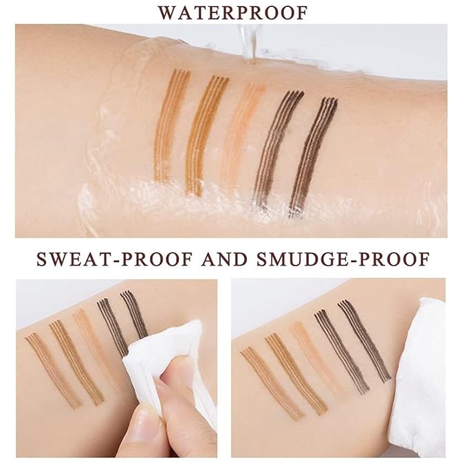 Eyebrow Pen with Pointed Tip Eyebrows Liquid Makeup Pencil Long Lasting Waterproof Fork Tip Eyebrow Tattoo Pen (Multicolor) 18277