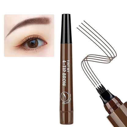 Eyebrow Pen with Pointed Tip Eyebrows Liquid Makeup Pencil Long Lasting Waterproof Fork Tip Eyebrow Tattoo Pen (Multicolor) 18277