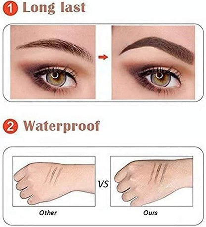 Eyebrow Pen with Pointed Tip Eyebrows Liquid Makeup Pencil Long Lasting Waterproof Fork Tip Eyebrow Tattoo Pen (Multicolor) 18277