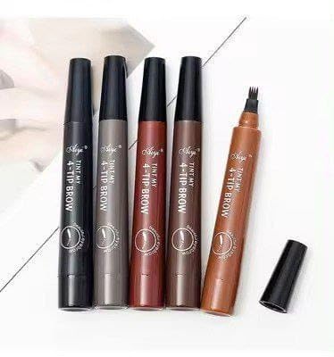 Eyebrow Pen with Pointed Tip Eyebrows Liquid Makeup Pencil Long Lasting Waterproof Fork Tip Eyebrow Tattoo Pen (Multicolor) 18277