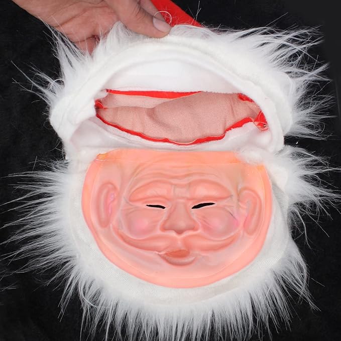 Baal Funny Santa Claus Face Mask for Kids and Adults Christmas Celebration (Red & White, Set of 2) 16778