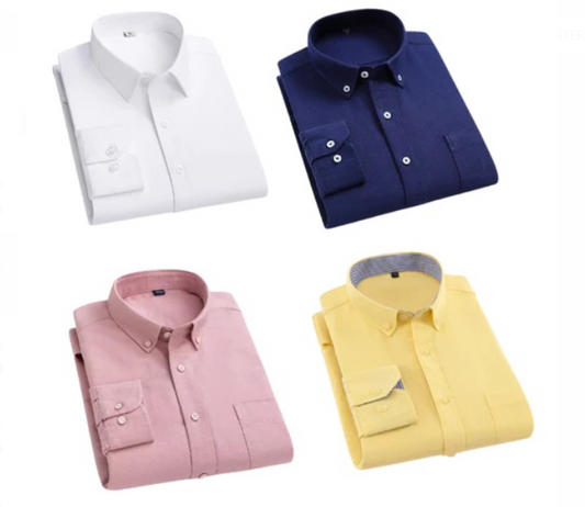 Mens Shirts (Multicolor, S) (Pack of 4) 18626