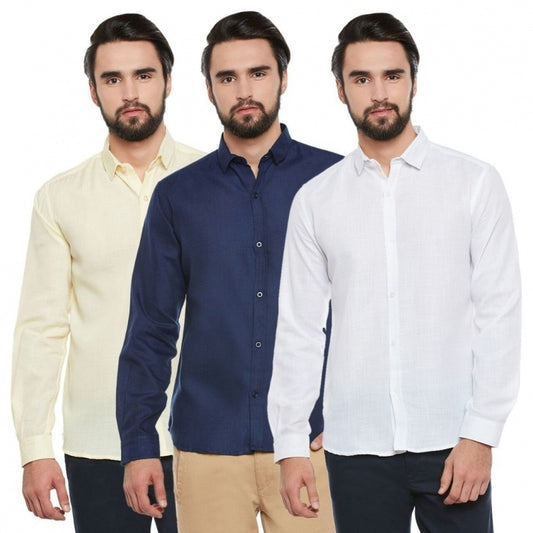 Combo of 3 Casual Men's Shirts (Multicolor, S) 18626