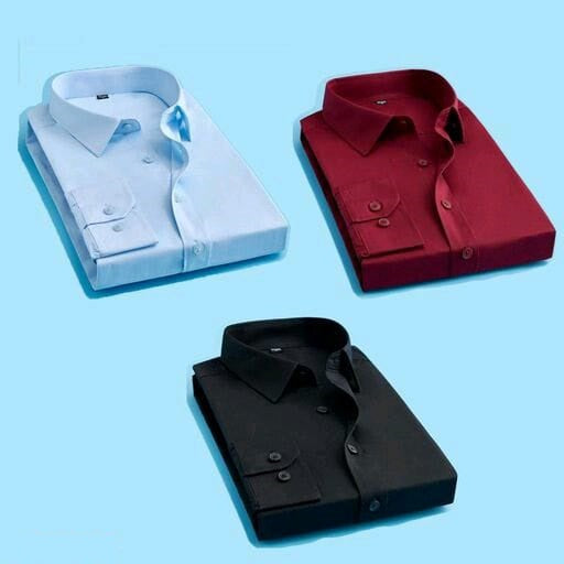 Combo of 3 Casual Men's Shirts (Multicolor, S) 18626