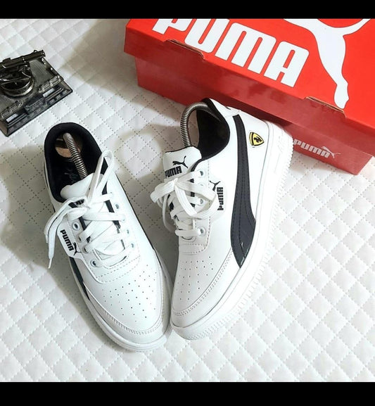 Sneakers for Men (White & Black, 6) 4597