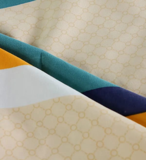 Super Soft Glace Cotton All Round Elastic Fitted Double Bed Bedsheet with 2 Pillow Covers-72x78x8 20027