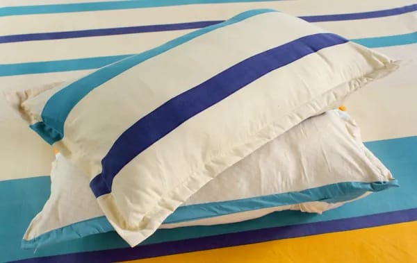 Super Soft Glace Cotton All Round Elastic Fitted Double Bed Bedsheet with 2 Pillow Covers-72x78x8 20027