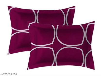 Super Soft Glace Cotton All Round Elastic Fitted Double Bed Bedsheet with 2 Pillow Covers-72x78x8 20027