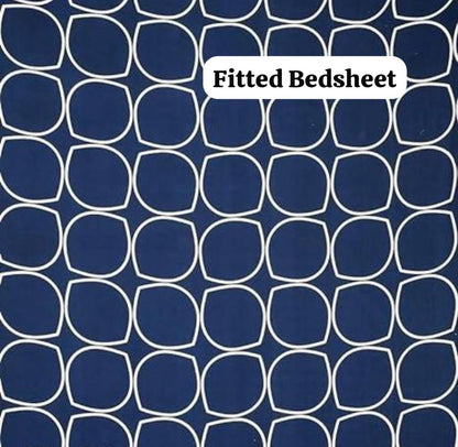 Super Soft Glace Cotton All Round Elastic Fitted Double Bed Bedsheet with 2 Pillow Covers-72x78x8 20027