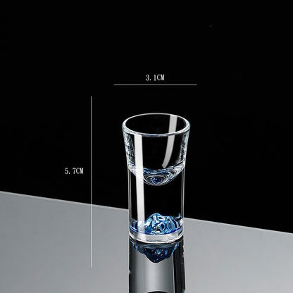 Small Crystal Glass One-shot Cup Divider Gold Foil Liquor Cup My Store