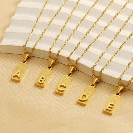 26 English Letter Necklace Female Stainless Steel - My Fashion Sell