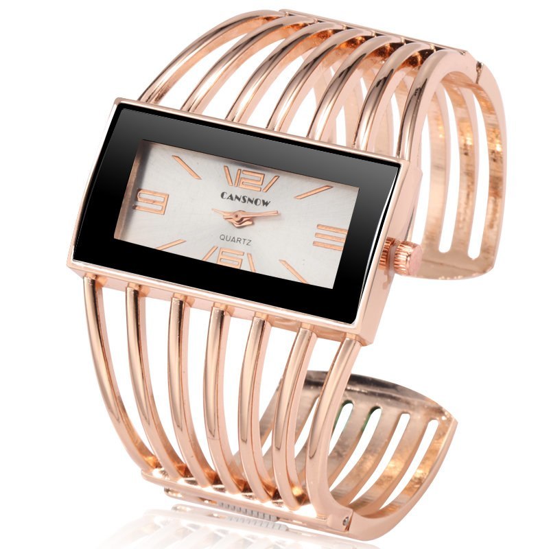 CANSNOW Womens Watch Luxury Fashion Rose Gold Bangle Bracelet Watch Women Dress Clock My Store