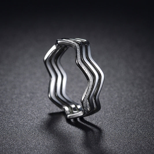 Retro Minority Titanium Steel Ring Female Fashion 3080