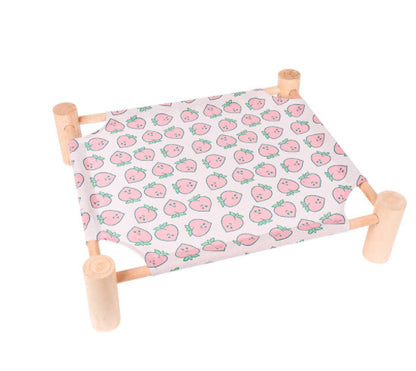 Removable And Washable Solid Wood Pet Dog Bed 3080