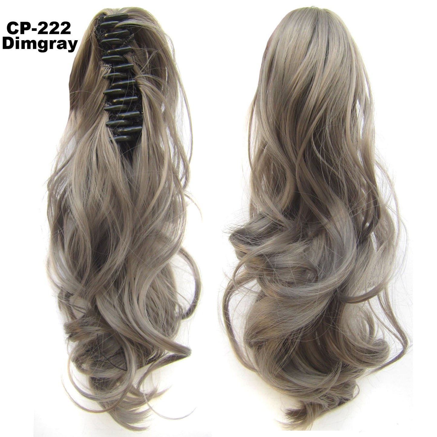 Long Wave Ponytail Wrap Around Ponytail Clip In Hair Headwear Gray Hairpiece Natural Extensions My Store