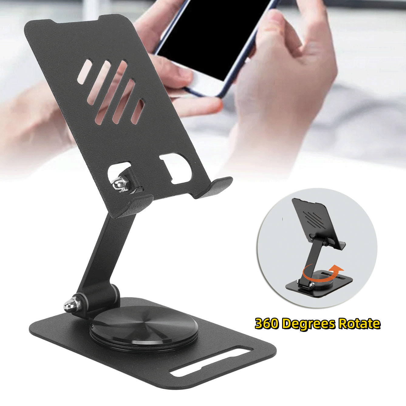 360 Degrees Rotate Metal Desk Mobile Phone Holder Stand My Store