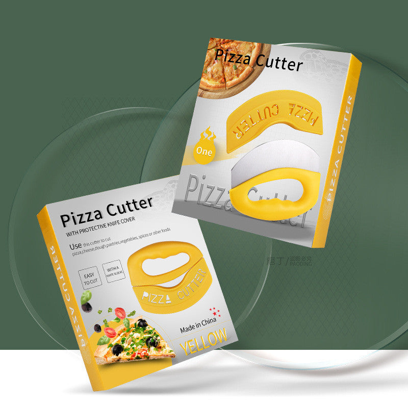 Stainless Steel Pizza Cutter With Protective Cover Kitchen Gadgets My Store