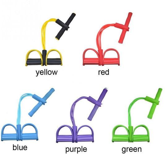 Natural Latex Foot Pedal Elastic Pull Rope with Handle Fitness Equipment Bodybuilding Expander My Store
