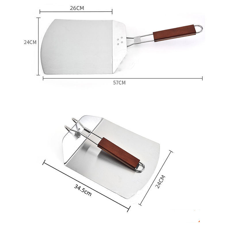 Stainless Steel Kitchen Supplies Baking Scraper Pizza Shovel Folding My Store