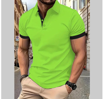 Men's Short Sleeve Business Shirt Summer Casual Polo Shirts My Store