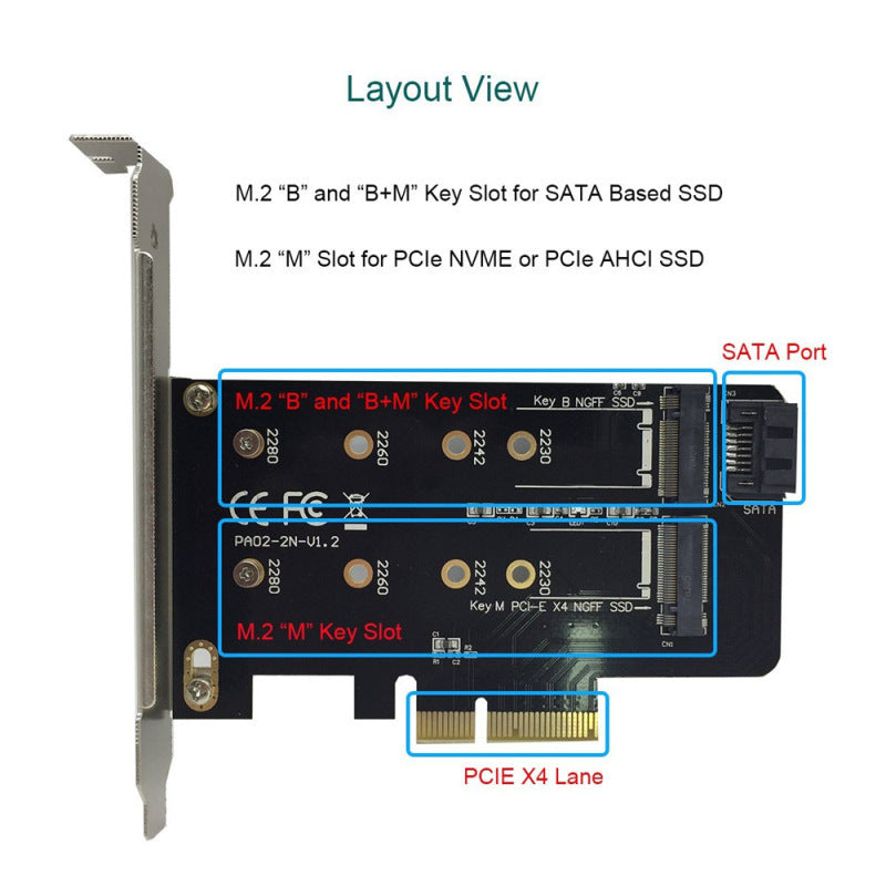 M.2 SSD adapter card expansion card My Store