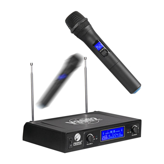 One With Two Handheld Wireless Microphones My Store