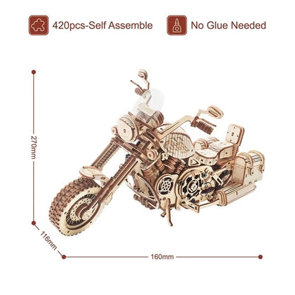 Robotime Rokr Cruiser Motorcycle DIY Wooden Model 420 Pcs Building My Store