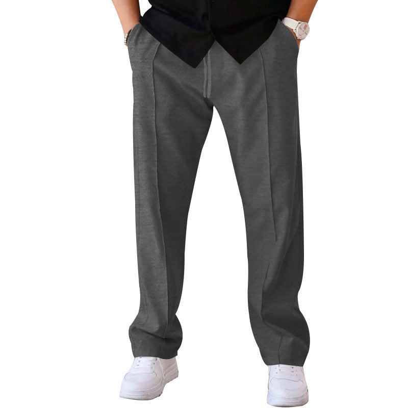 Men's Trousers Sports Casual Loose Straight Pants With Drawstring Design Clothing My Store